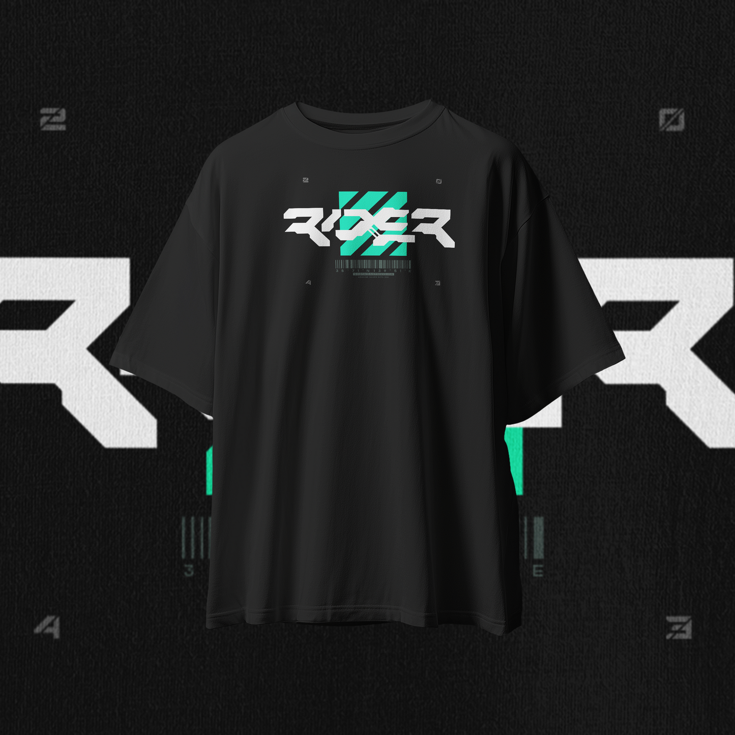 RIDER Graphic Oversized Premium Quality Cotton T-shirt