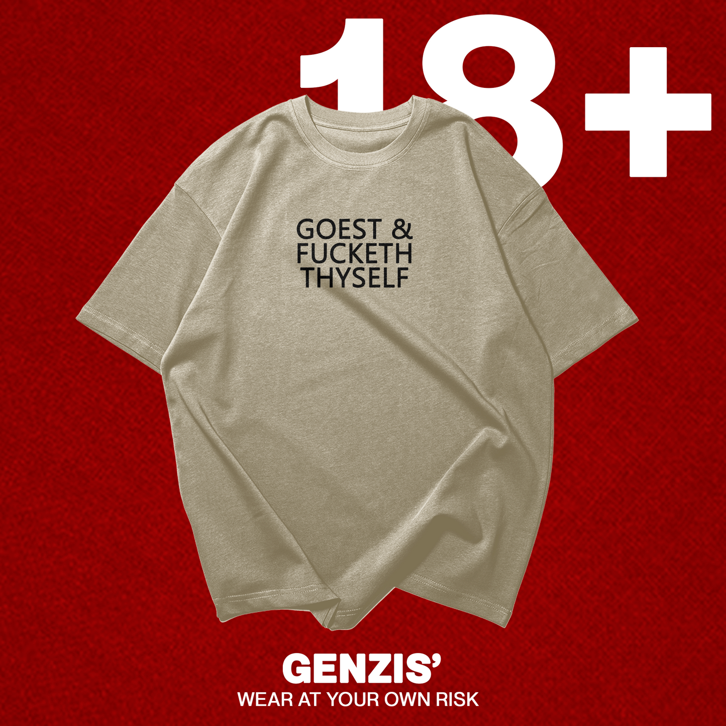GOEST & FUCKETH Graphic Oversized Premium Quality Cotton T-shirt