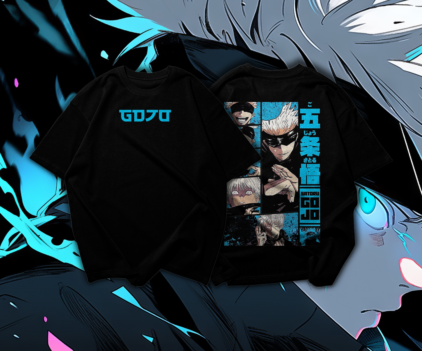 Gojo Satoru Graphic Oversized Premium Quality Cotton T-shirt