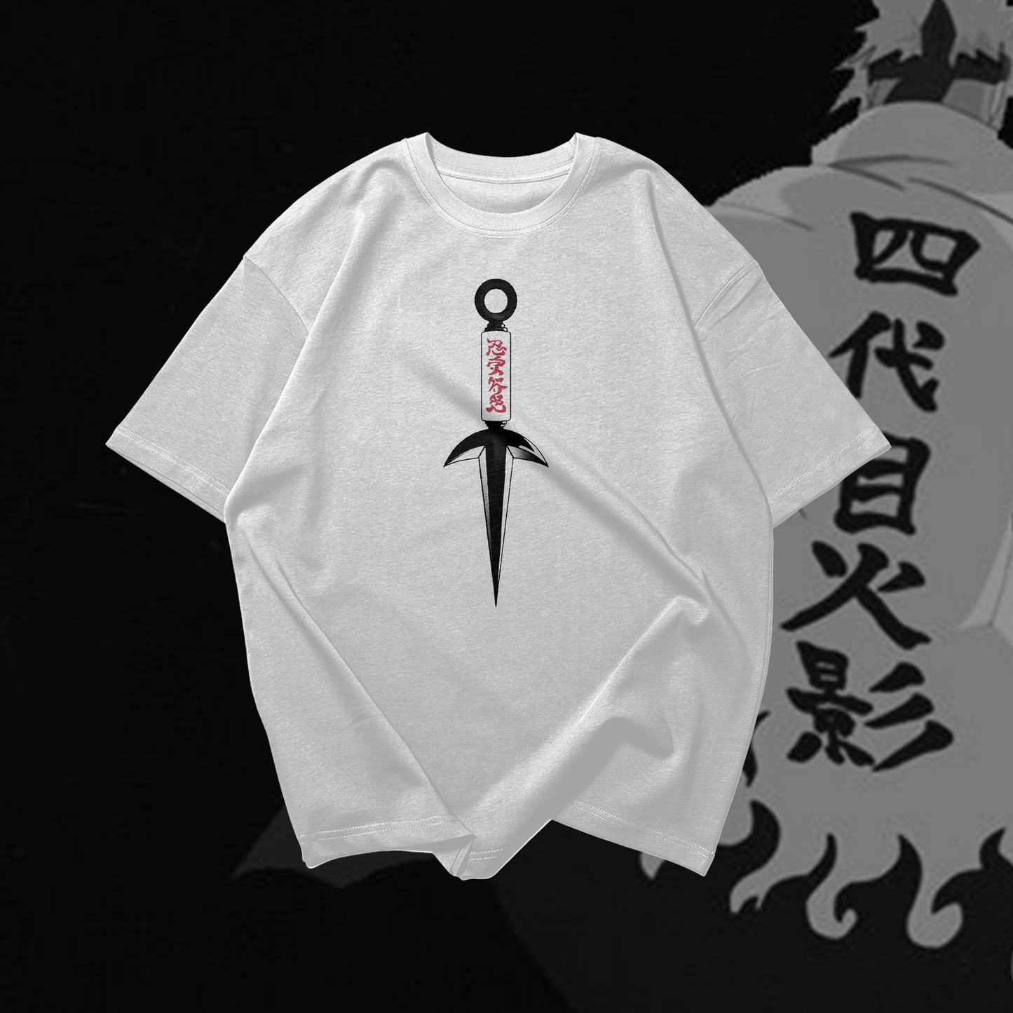 MINATO NAMIKAZE Graphic Oversized Premium Quality Cotton T-shirt