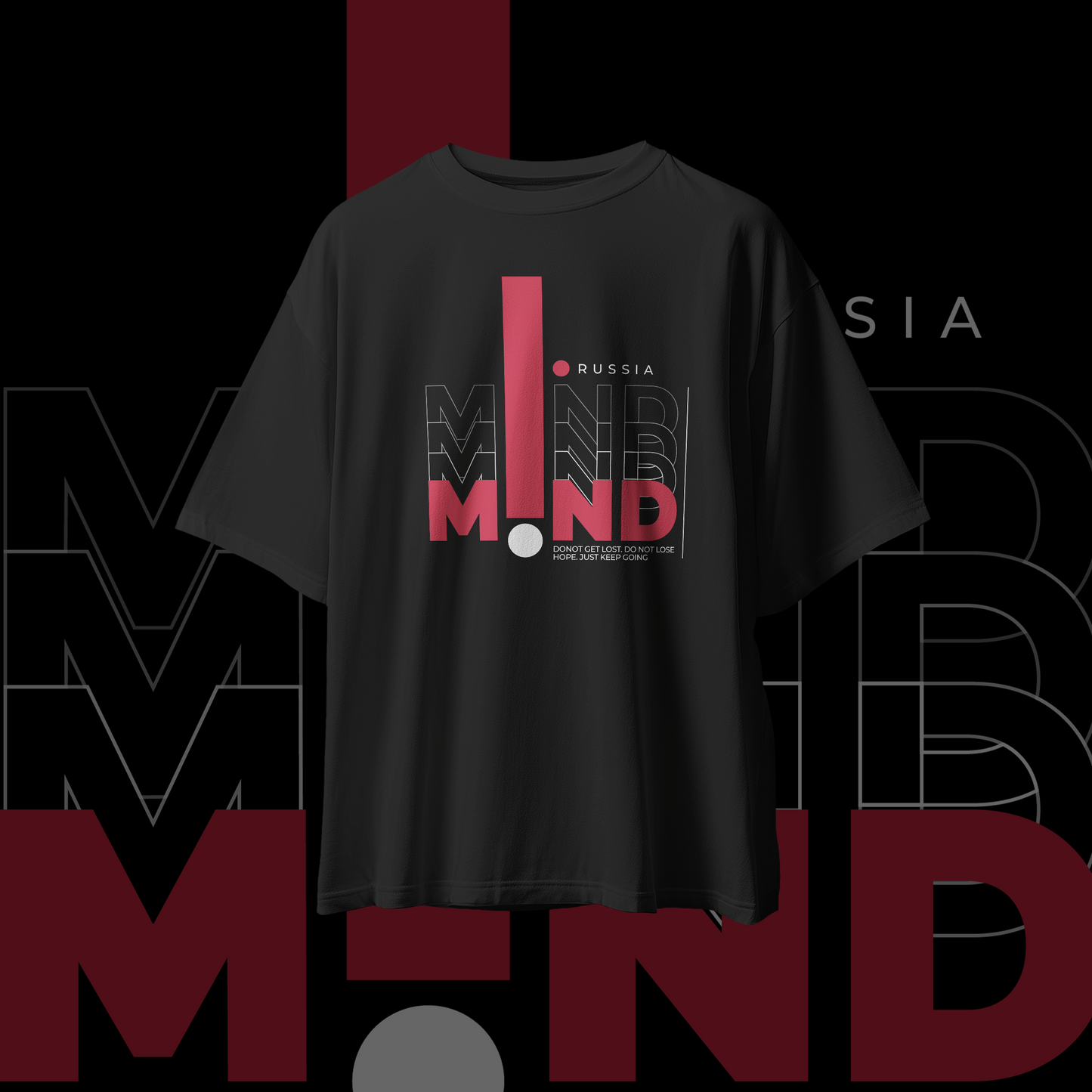 MiND Graphic Oversized Premium Quality Cotton T-shirt
