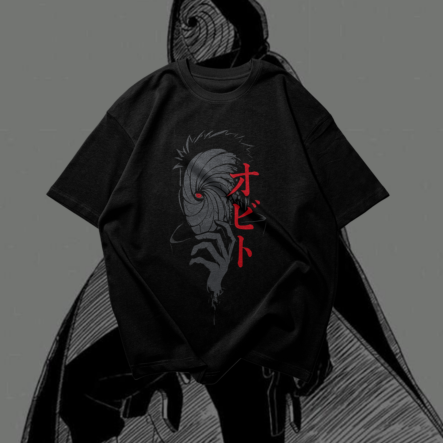 OBITO UCHIHA Graphic Oversized Premium Quality Cotton T-shirt