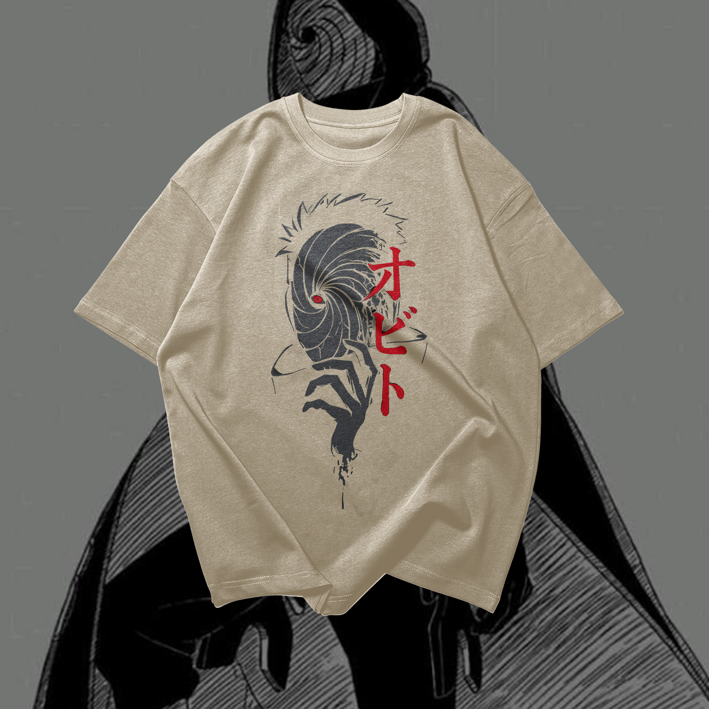 OBITO UCHIHA Graphic Oversized Premium Quality Cotton T-shirt