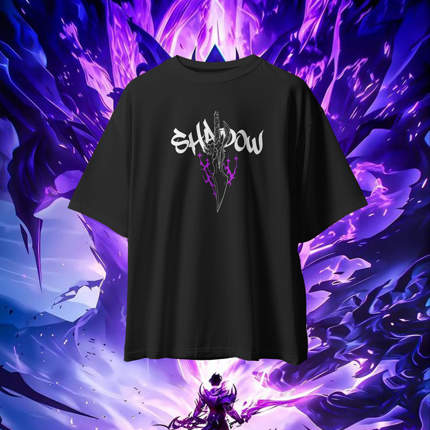 SHADOW OF MONARCH Graphic Oversized Premium Quality Cotton T-shirt