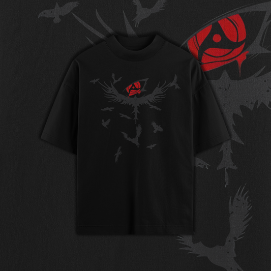 Eye of Itachi Graphic Oversized Premium Quality Cotton T-shirt