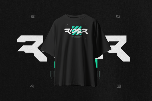 RIDER Graphic Oversized Premium Quality Cotton T-shirt