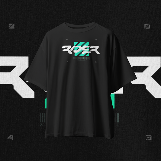 RIDER Graphic Oversized Premium Quality Cotton T-shirt