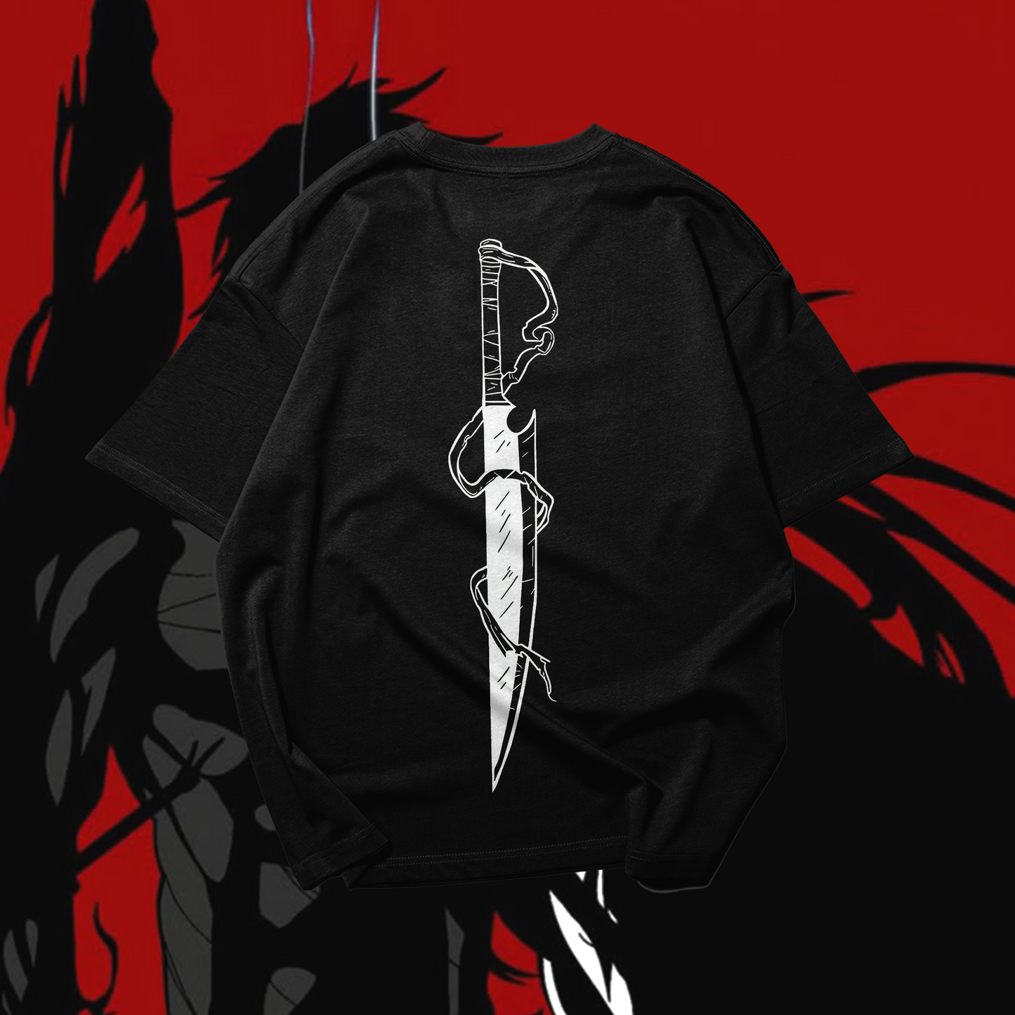 ICHIGO Sword Graphic Oversized Premium Quality Cotton T-shirt