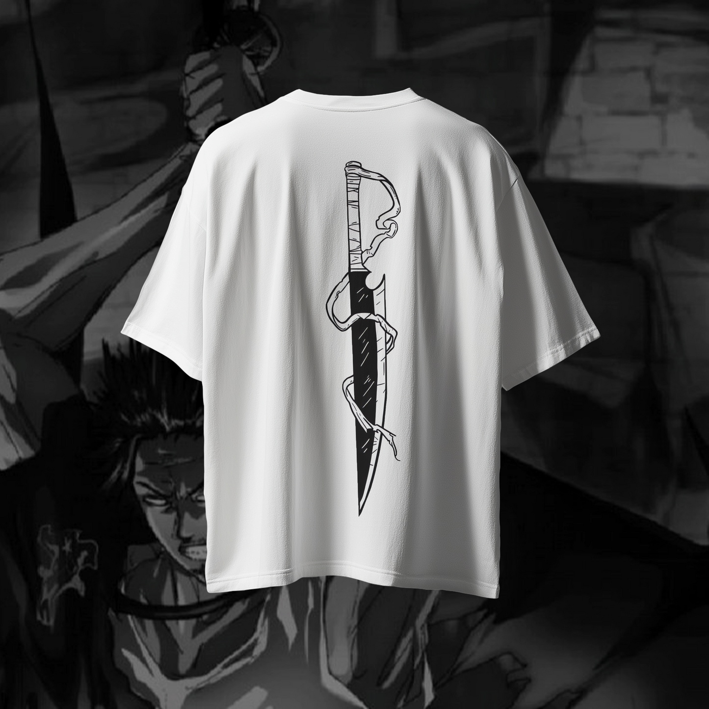 ICHIGO Sword Graphic Oversized Premium Quality Cotton T-shirt