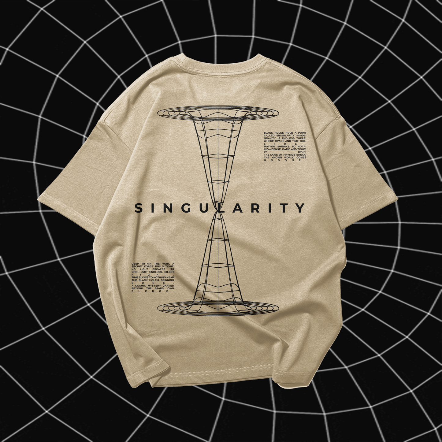 SINGULARITY Graphic Oversized Premium Quality Cotton T-shirt