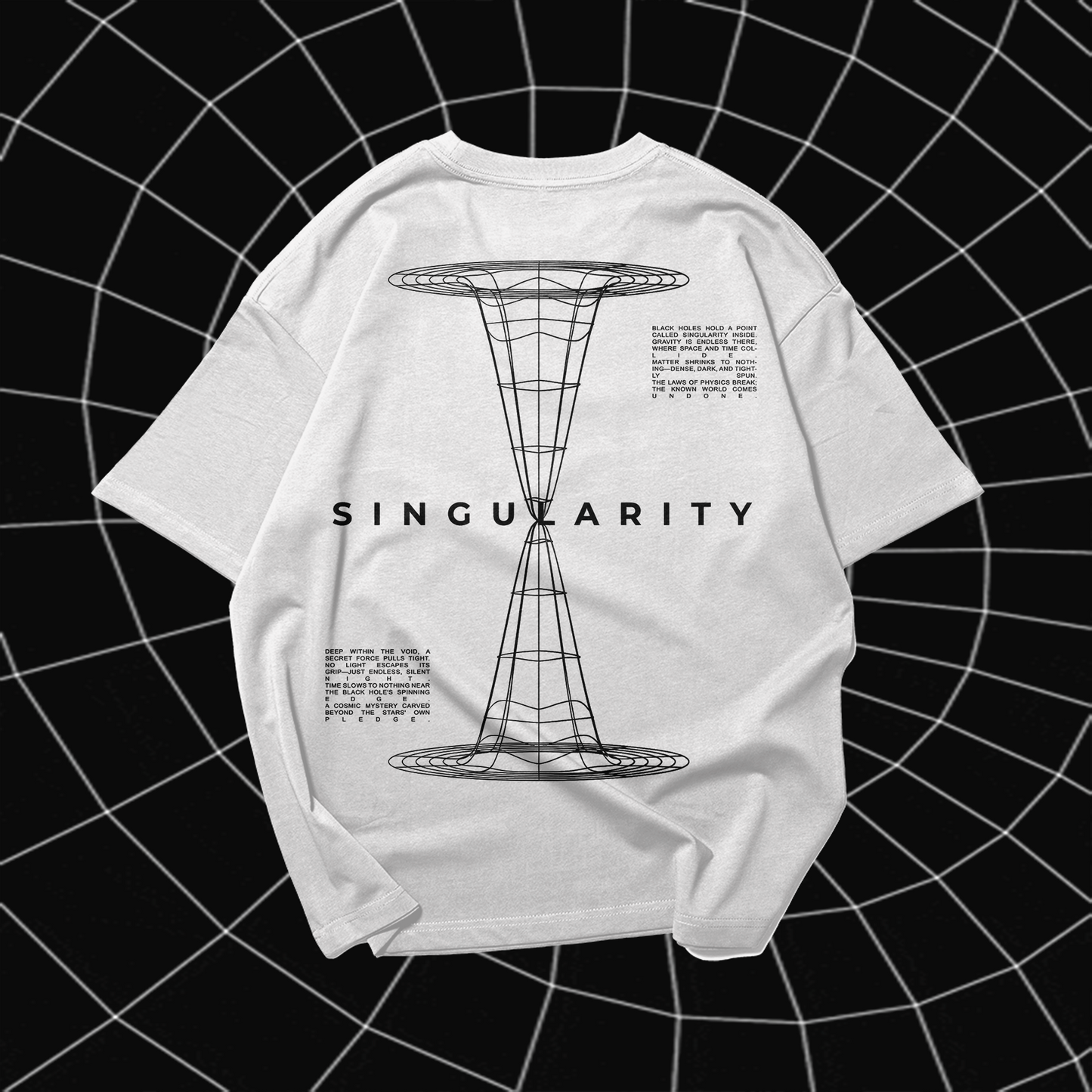 SINGULARITY Graphic Oversized Premium Quality Cotton T-shirt