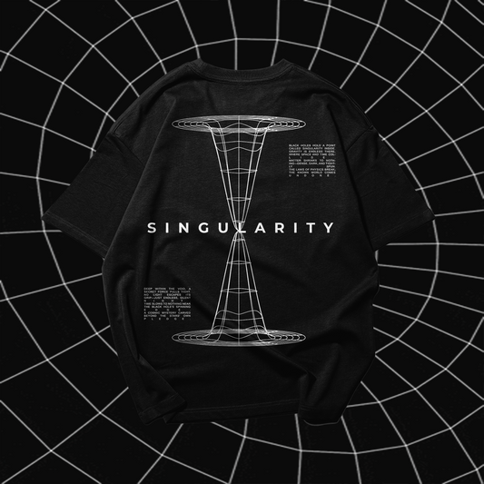 SINGULARITY Graphic Oversized Premium Quality Cotton T-shirt