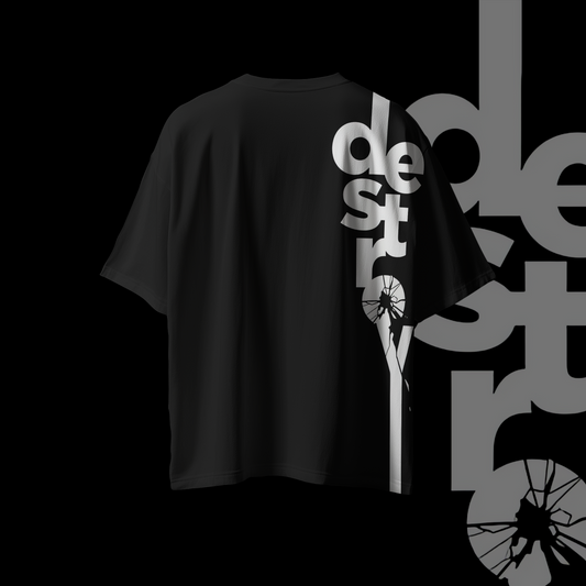 destroy Graphic Oversized Premium Quality Cotton T-shirt