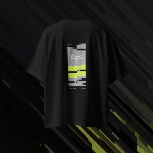 DGTL Graphic Oversized Premium Quality Cotton T-shirt