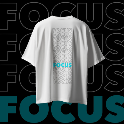REPEATED FOCUS Graphic Oversized Premium Quality Cotton T-shirt