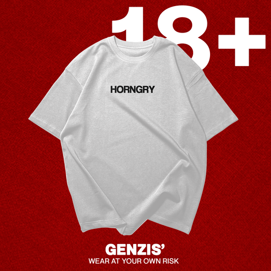 HORNGRY Graphic Oversized Premium Quality Cotton T-shirt