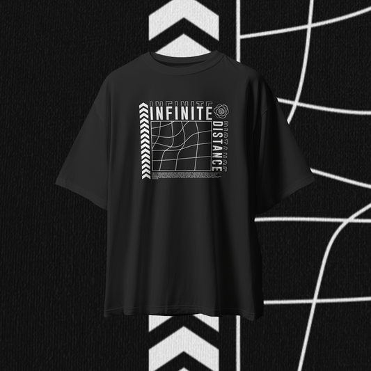 Infinite Distance Streetwear Graphic Oversized Premium Quality Cotton T-shirt