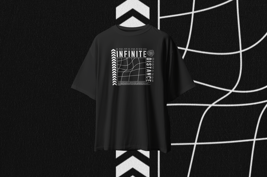 Infinite Distance Streetwear Graphic Oversized Premium Quality Cotton T-shirt