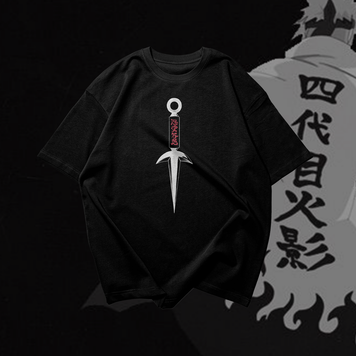 MINATO NAMIKAZE Graphic Oversized Premium Quality Cotton T-shirt
