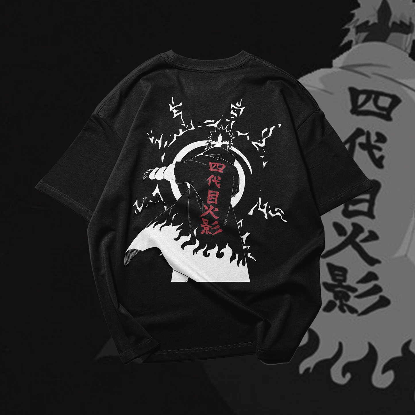 MINATO NAMIKAZE Graphic Oversized Premium Quality Cotton T-shirt