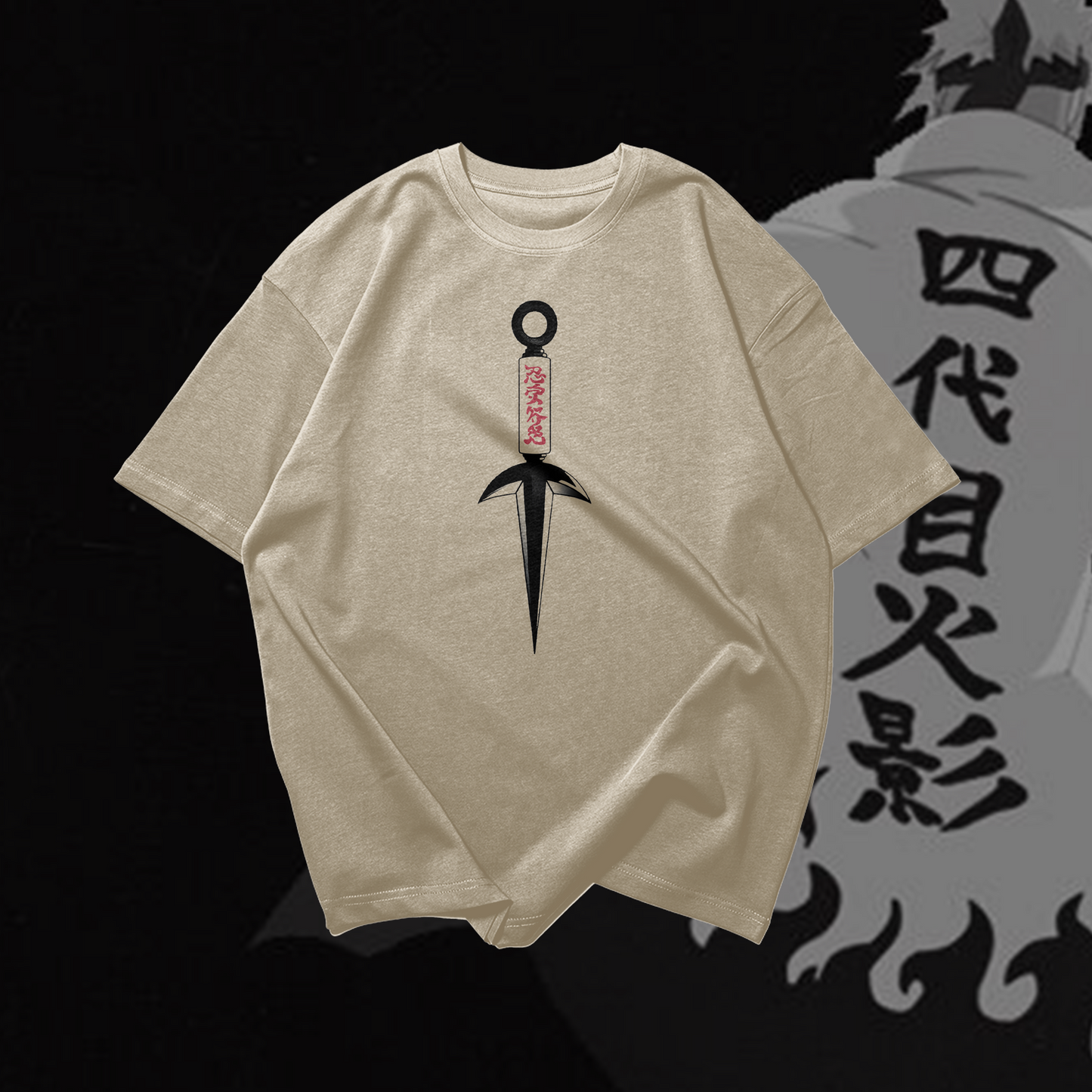 MINATO NAMIKAZE Graphic Oversized Premium Quality Cotton T-shirt