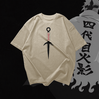 MINATO NAMIKAZE Graphic Oversized Premium Quality Cotton T-shirt