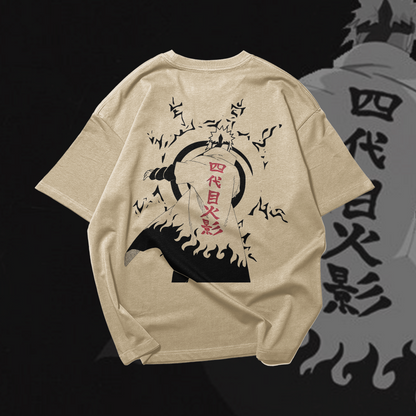 MINATO NAMIKAZE Graphic Oversized Premium Quality Cotton T-shirt