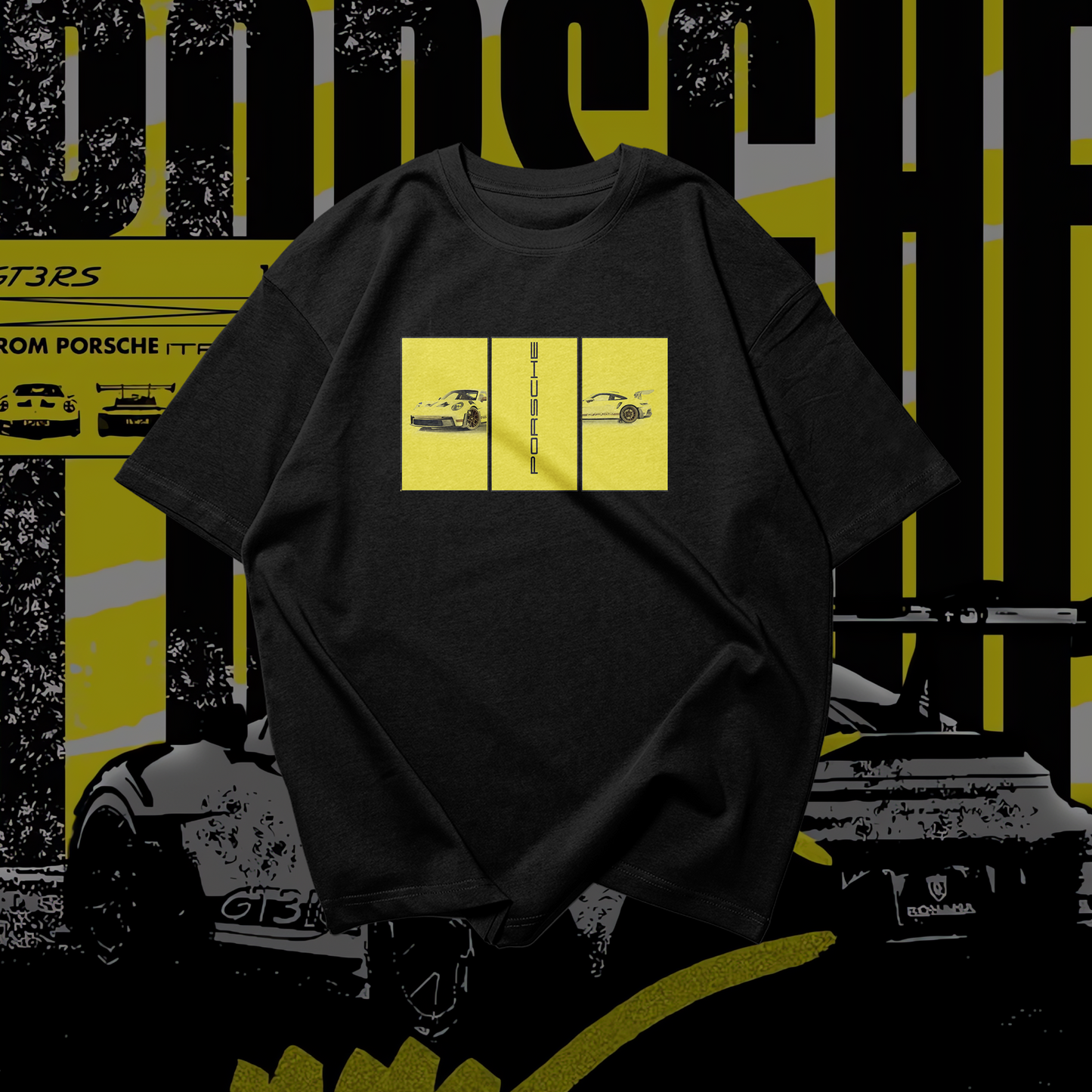 PORSCHE 911 Graphic Oversized Premium Quality Cotton T-shirt