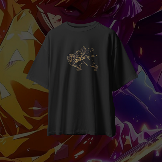 Zenitsu Silhouette  Graphic Oversized Premium Quality Cotton T-shirt